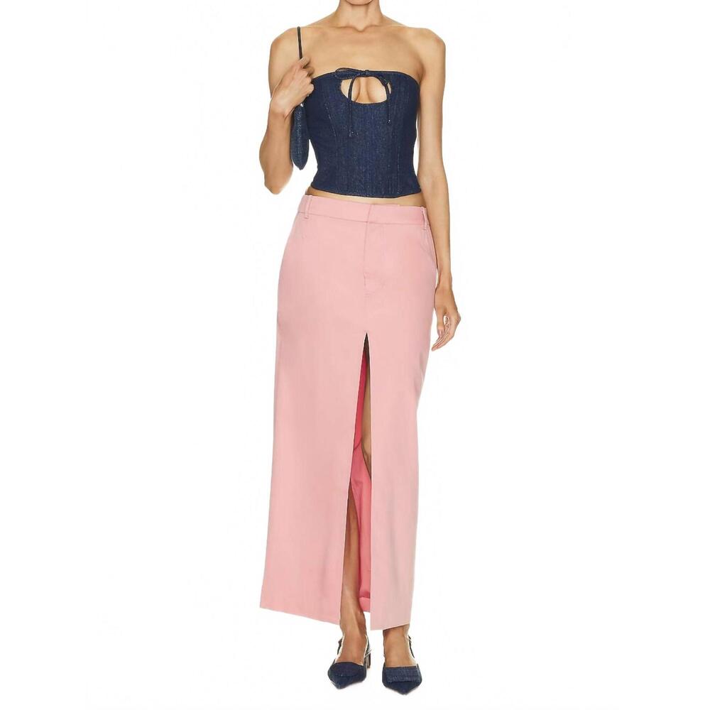 NEW SIR. giacomo split maxi skirt in pink